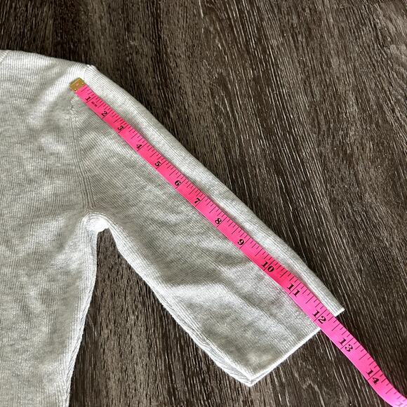 EUC ADAY Like A Glove Bodysuit High Neck Short Sleeve‎ Gray Merino Wool Size XS - Picture 13 of 16